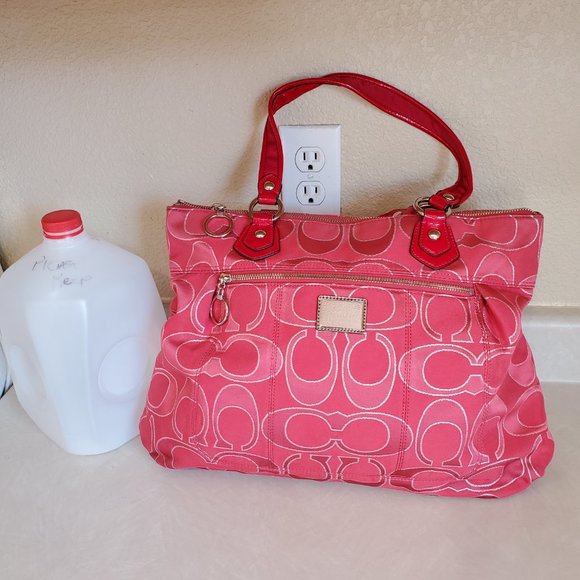 Euc Rare Vintage Coach Poppy Op Art Tote Bag Purse - Picture 2 of 11